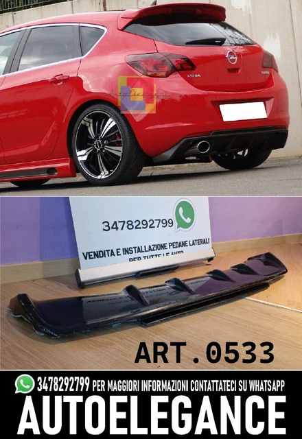 Jupe Arrière Diffuseur RDX Compatible Opel Astra J 5-portes 2009-2015 (PUR Gris) - Look Sportif Et Élégant