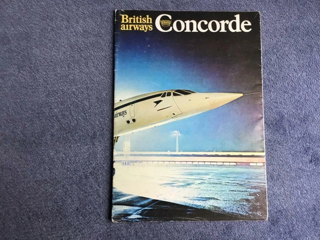 British Airways Concorde Sixfold Publicité Brochure 1975 Rare