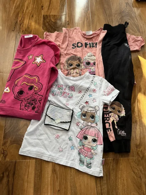 Girls LOL Clothes Bundle Age 7-8 Years Tracksuit T Shirt And Jumper
