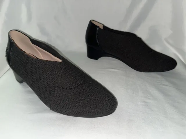 TARYN ROSE Brown Stretch Slip On Heel Leather Trim Comfort Shoes  7.5 M Bayrose