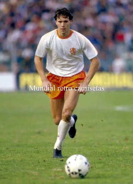 Camisa Holanda Mundial 1990 Van Basten blanca