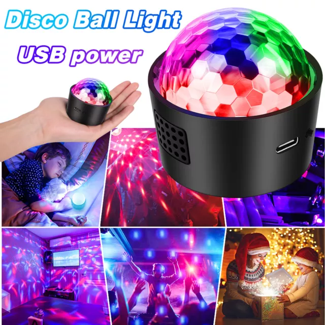 Mini Magic Ball Light Disco Lights Sound Activated Multicolor Battery Operated