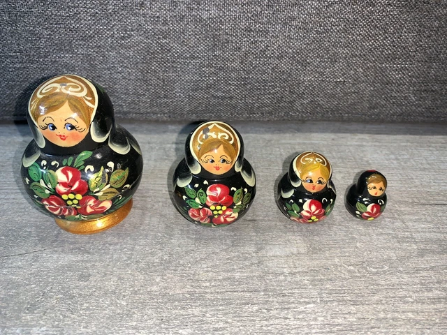 Matriochka Chat Noir - Poupée Russe - Merveilles Russie