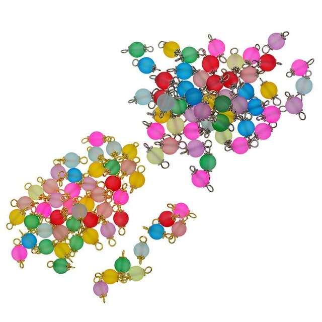 50 Stück Charms Milchglasperlen Anhänger für baumelnde Ohrring Armband