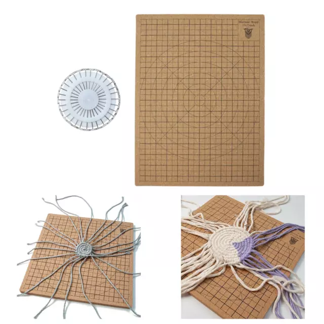 Wooden Macrame Board Practical for Knitting Crafts Macrame Making Crocheting