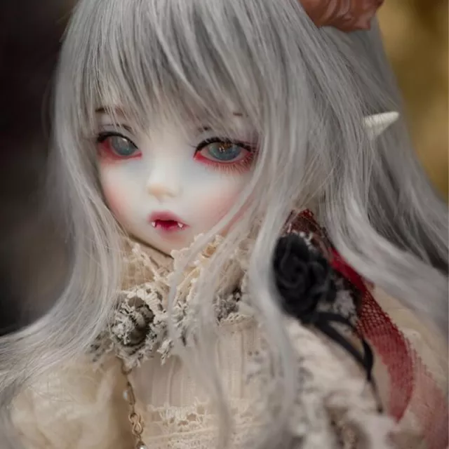 1/6 BJD Doll Ball Joints Vampire Girl Face Makeup Eyes Wig Clothes FULL SET GIFT