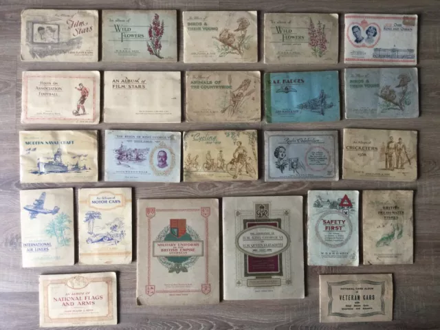 Cigarette Card Albums Bundle (John Players, Wills) 23 Original Sets