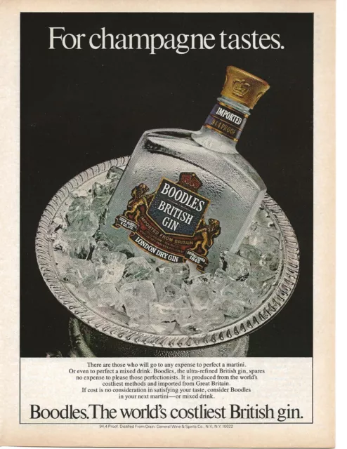 Boodles British London Dry Gin 1981 Original Print Ad 9 x 11" Playboy Magazine