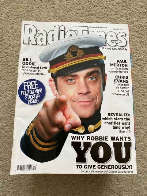 Radio Times Magazin 27th May - 2nd June 2006 Doctor Who Stickers Robbie Williams