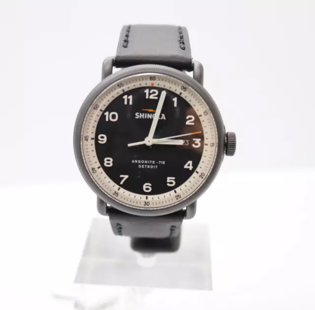 Shinola The Canfield Model C56 43mm Black Dial and Leather Strap S0120273239