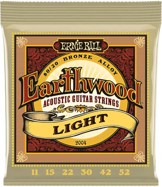 Ernie Ball Earthwood 2004 80/20 Bronze Light Gauge Acoustic Guitar Strings