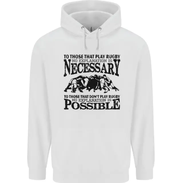 Rugby No Explanation Is Necessary Childrens Kids Hoodie