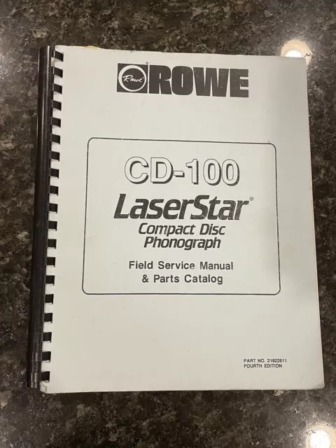 Rowe Cd-100 Laserstar Field Service Manual And Parts Catalog - Jukebox