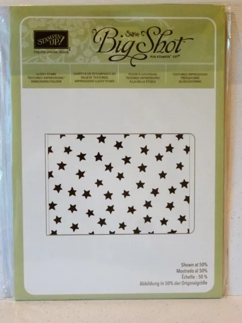 Stampin Up Suertudo Stars Texturizado Plantilla de Textura Nuevo Bigshot