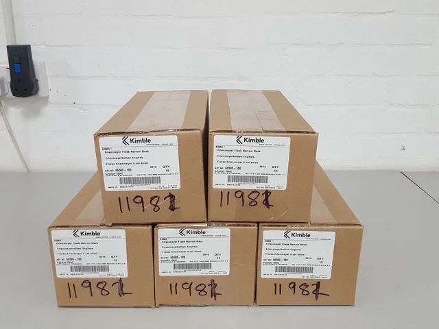50x 100mL Erlenmeyer Flask ISO Narrow Neck Kimble Kimax Lab Glassware