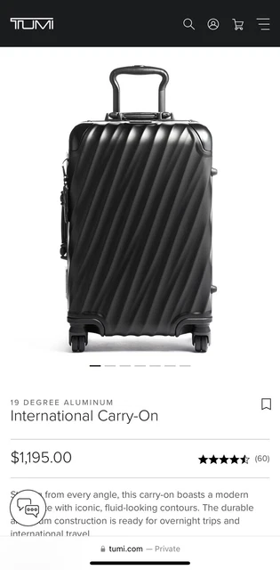 TUMI 19 Degree Aluminum Carry On Black BRAND NEW IN BOX