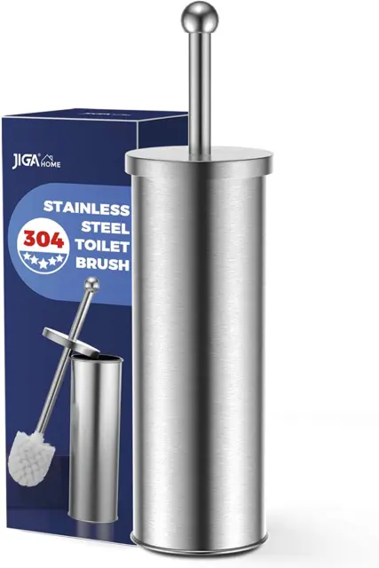 Toilet Brush and Holder, Stainless Steel Toilet Bowl Brush, Bathroom Toilet