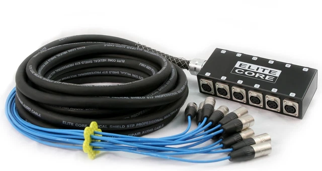thumbnail interactive-video image 1 of OSP Elite Core 30' 8-Channel XLR Mic Snake – Stage Audio Sub-Snake With Box 1 of 2