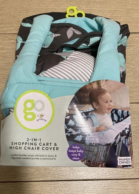 GO by Goldbug Narwhals 2-in-1 Shopping Cart & High Chair cover