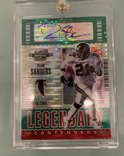 2020 Deion Sanders autographed Panini Contenders Optic PRIZM DISCO  #07/10 Rare