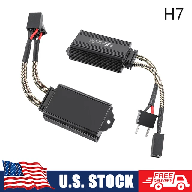 Bevinsee H1 H3 LED Headlights Canbus Resistor Decoder Error Cancel Anti Flicker