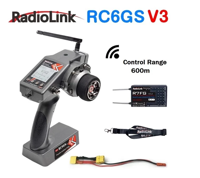 RADIOLINK RC6GS V3 2.4G 7Channel Remote Control for RC Car/Boat Models