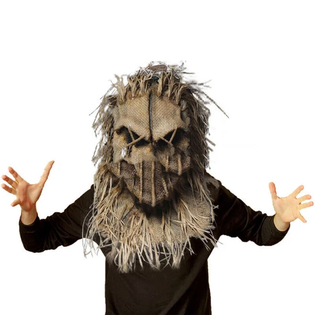 Abito da festa cosplay cosplay Halloween spaventoso spaventapasseri maschera testa piena grossolana paglia
