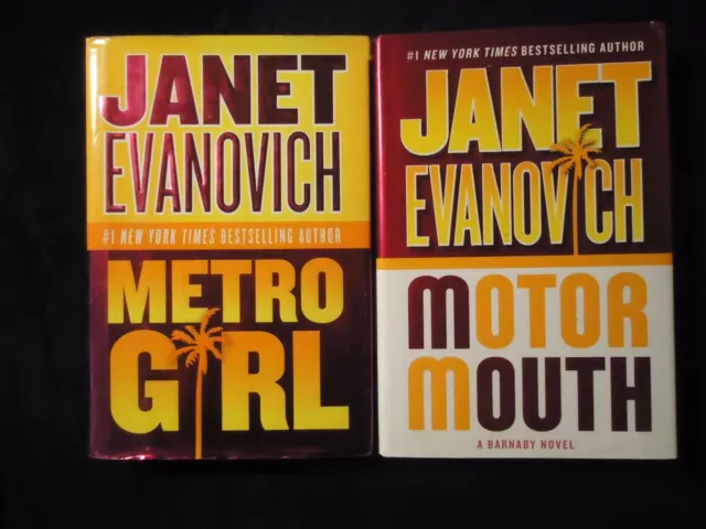 Lot of 2 Janet Evanovich HC/DJ Metro Girl Motor Mouth 1st Ed Alex and Hooker