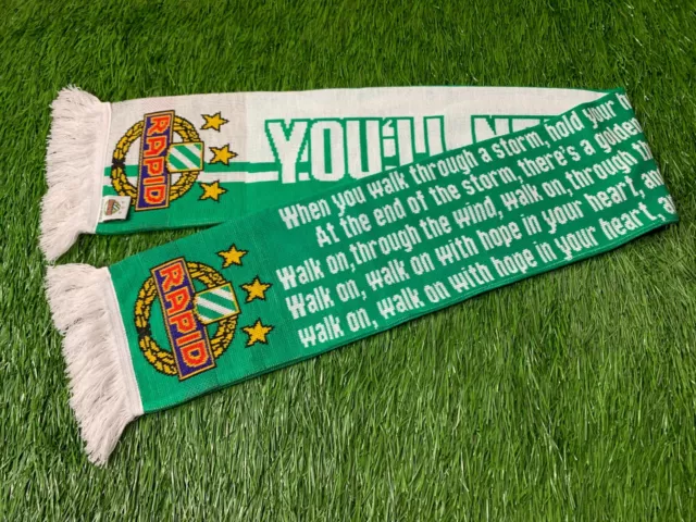 SK RAPID WIEN AUSTRIA rare FOOTBALL SOCCER FAN SCARF OFFICIAL PRODUCT ONE SIZE
