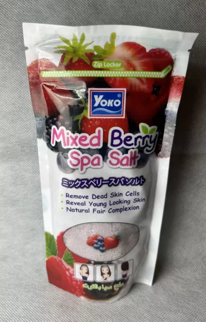 YOKO Mixed Berry Spa Milk Salt Moisturizing Exfoliating Body Scrub