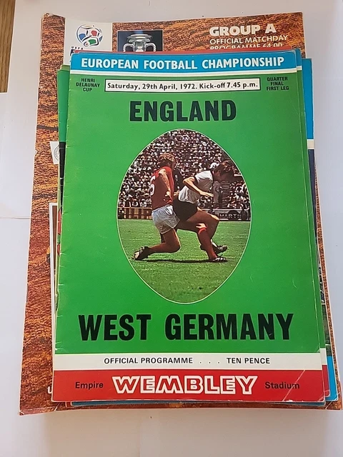 ENGLAND OFFICIAL FOOTBALL Programmes X16 From 1972-1997 £17.19 ...