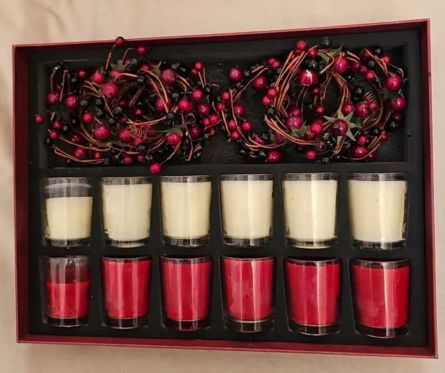 Torc Candlemakers Pack 12 Kerzensammlung & 6 Beerenkränze. 2 Kerzen gebraucht