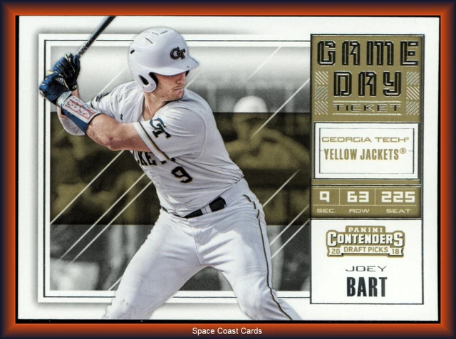 2018 Panini Contenders Draft Picks Game Day Tickets Joey Bart Georgia Tech