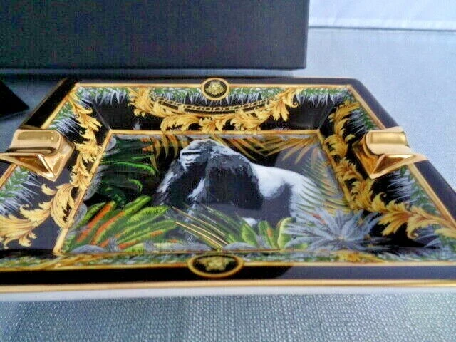 Rosenthal Versace Le Règne Animal " Bob " Ascher 13 cm  Aschenbecher Neu & Ovp