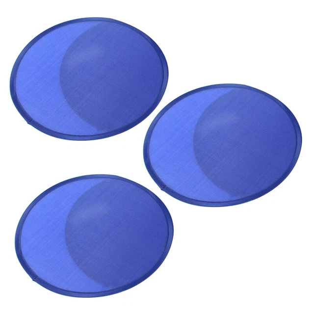 3X compartimentos redondos plegables azul S8C8