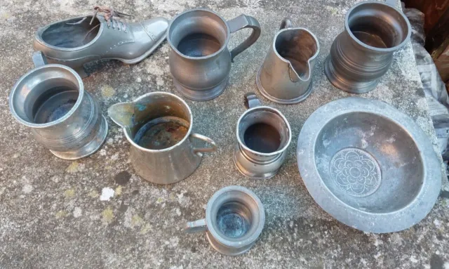 Pewter Measures, Jugs and Decoration Pieces - Antique