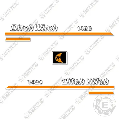 Ditch Witch 1420 Decal Kit Trencher Decal Replacements- 7 YEAR OUTDOOR 3M VINYL!
