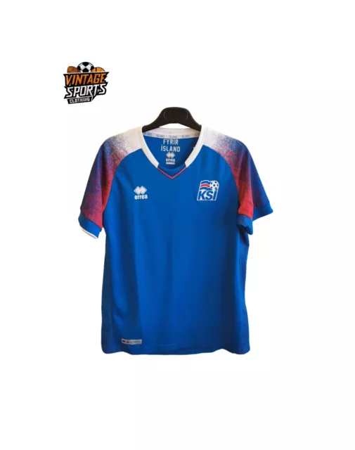 Iceland Football Home Shirt 2018-2020 (XS) Errea Jersey
