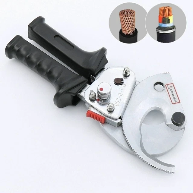 RATCHET CABLE CUTTER Heavy Duty Cut Up To 500mm2 Ratcheting Wire