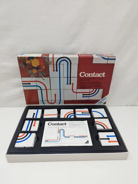 Ravensburger CONTACT  vintage 70s Legespiel Karten Strategie Kontakt