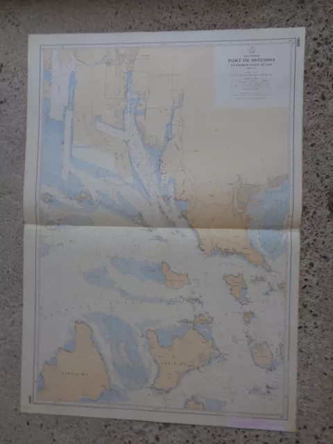 CARTE MARINE Port de Mizusima et abords ouest et sud Japon - Mer intérieure 1974