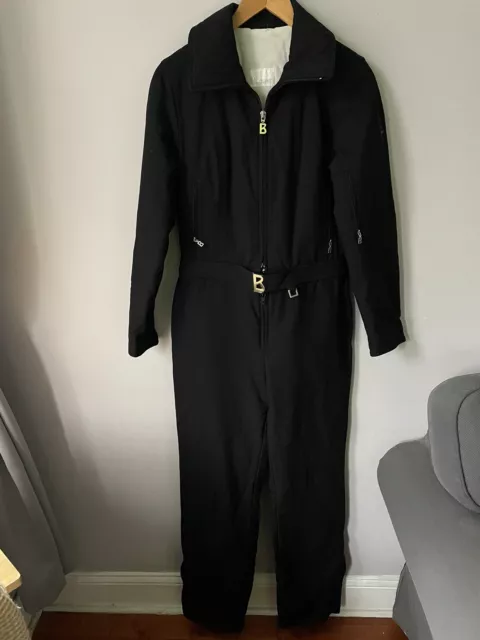 Vintage Bogner Ski Suit One Piece  Black Snowsuit Women's Size 10-12