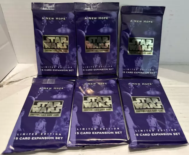 Star Wars CCG New Hope Limited Edition Sealed Booster 6 Packs 15 Cards Per Pack