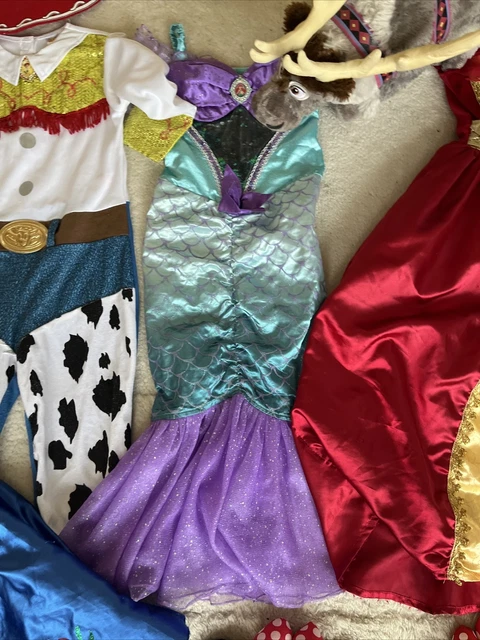 Pacchetto costumi fantasia principessa Disney X 11 età 5-6 + 7-8 accessori 8