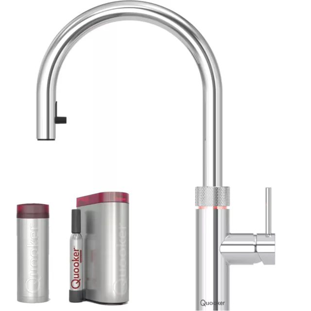 Quooker Flex, PRO3-VAQ und Cube, verchromt glänzend, 5 Jahre Garantie