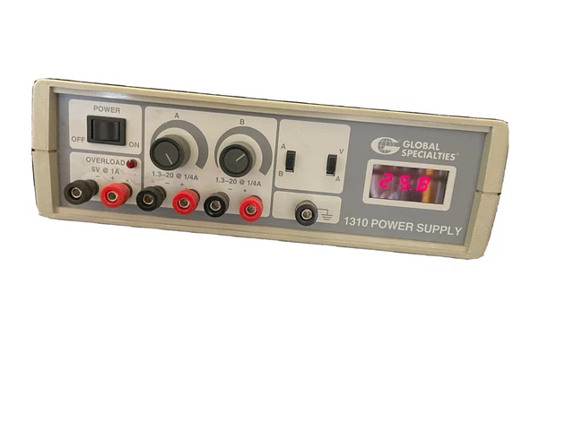 Global Specialties 1310 Triple Output DC Power Supply 5V~1.0A / 1.3-20V~0.25A