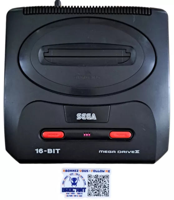 Console Sega MegaDrive II MD2 cleaned tested functional