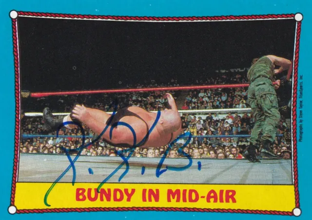 King Kong Bundy Signed 1987 Topps WWF Card #42 WWE Pro Wrestling Star Autograph