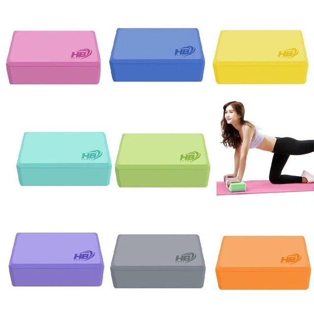 Blocchi Yoga In Schiuma EVA - Set 2 Pezzi Verde Per Allenamento