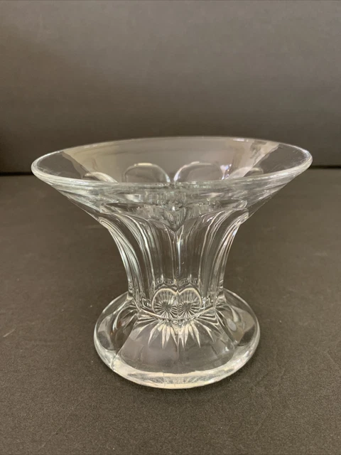 Antique Heisey Glass #351 Priscilla Vase 3.5” Sweet Pea or Violet